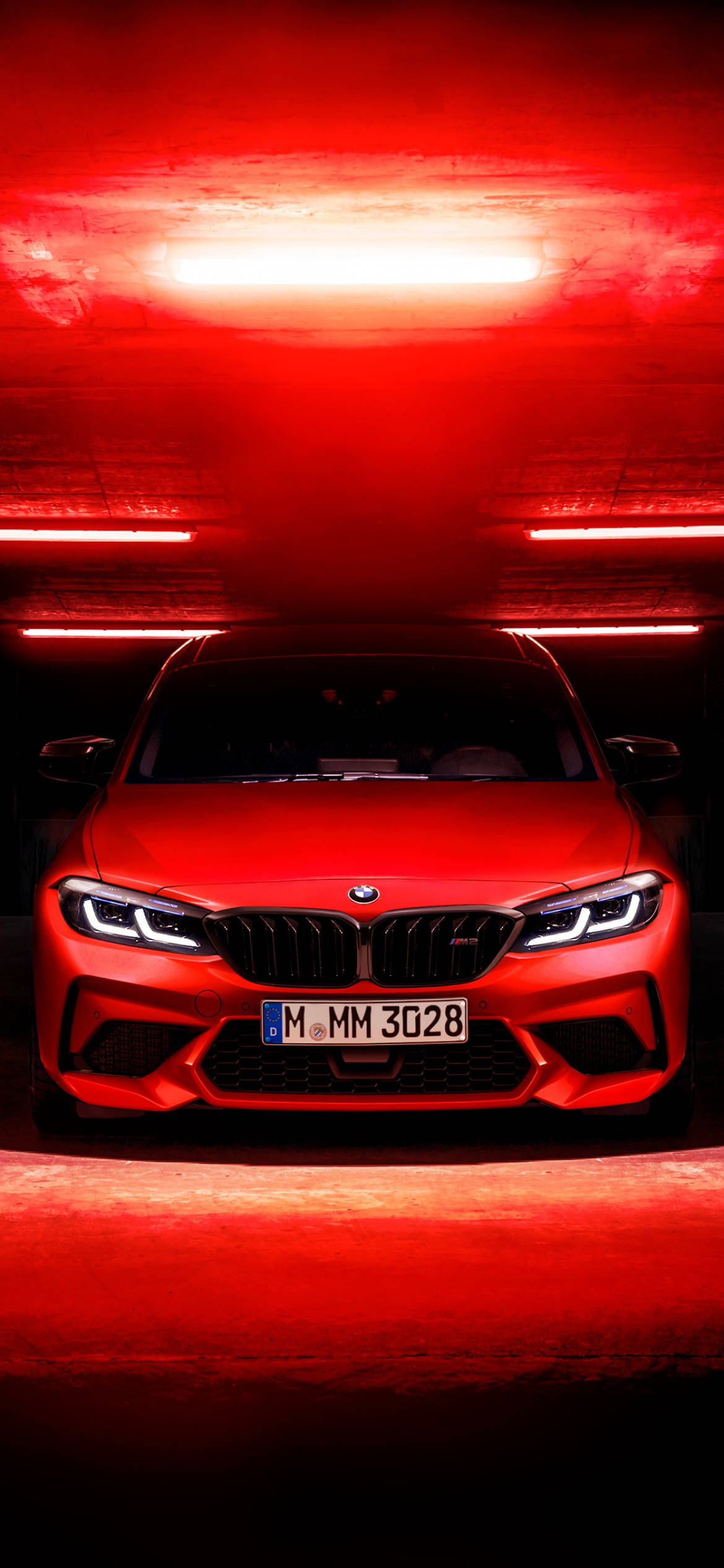 Red Car iPhone Amoled Wallpaper