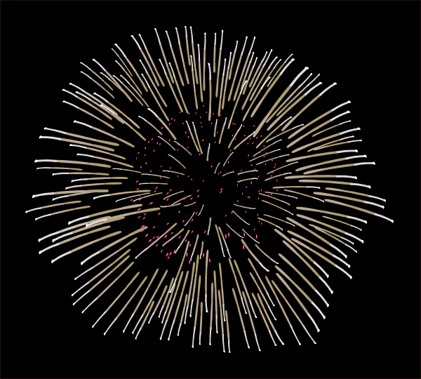 White And Pink Fireworks Clip Art At Clker Vector