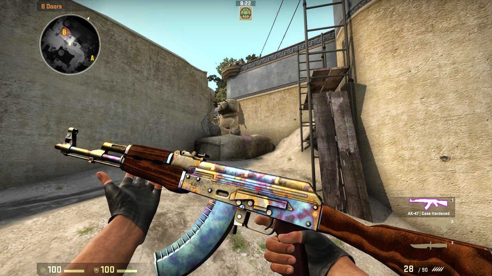 Download wallpaper Art, AK-47, Game, Weapons, Sci-Fi, CS:GO, AWP, Redline,  section games in resolution 800x480