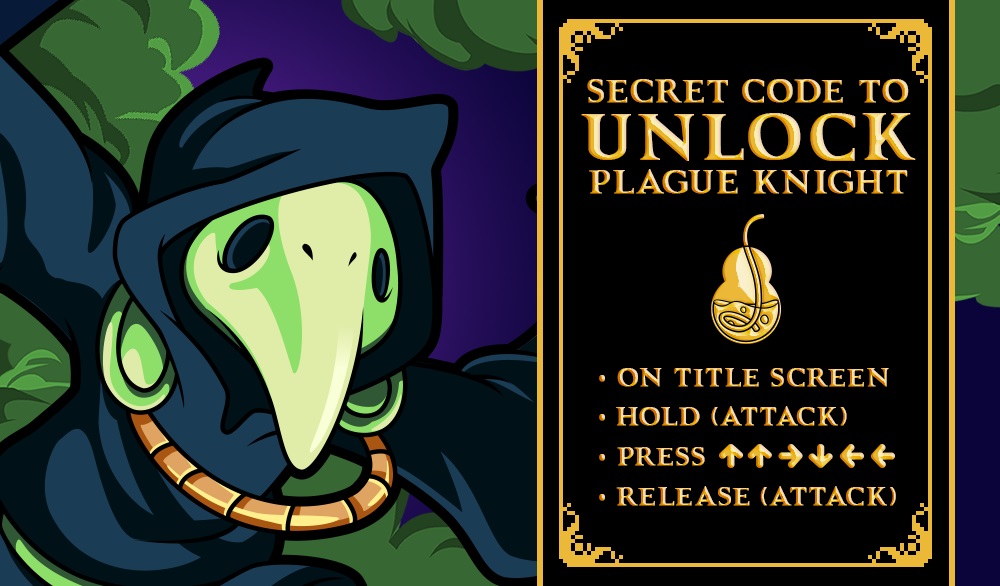 Shovel Knight Plague Use This Code To