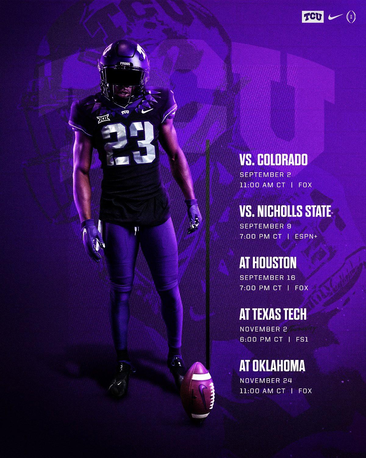 Tcu Football On X Game Times Are Here Gofrogs Dfwbig12team