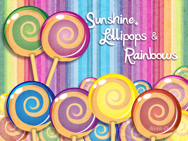 Sunshine Lollipops N Rainbows By Alexa Design