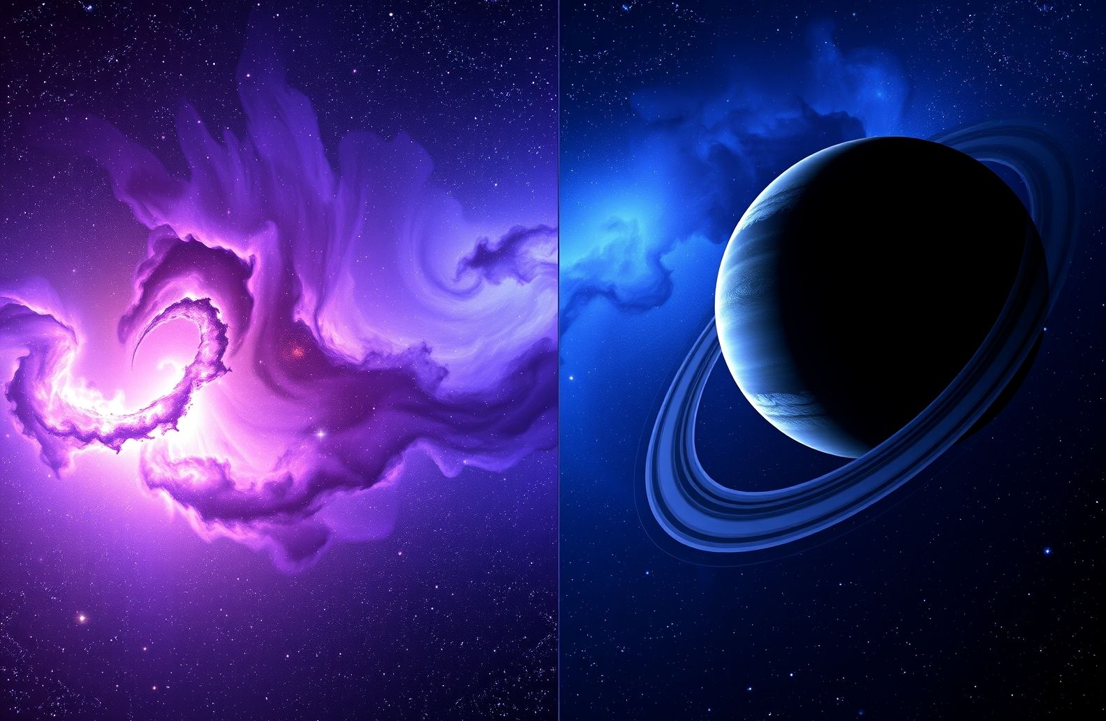 Dual Monitor Space Wallpaper