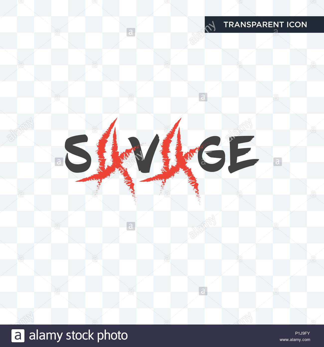 Savage Vector Icon Isolated On Transparent Background Logo