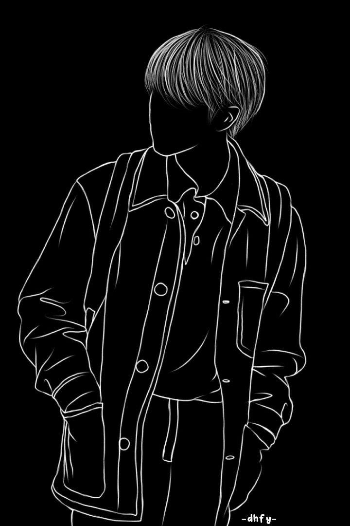 Renjun Nct Draw On Photos Tree Photoshop Black And White Art