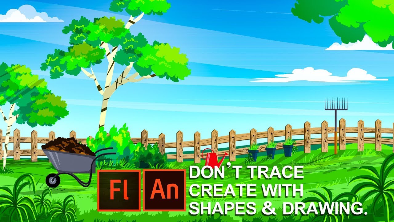 How To Create Cartoon Background In Flash Or Adobe Animate Cc For