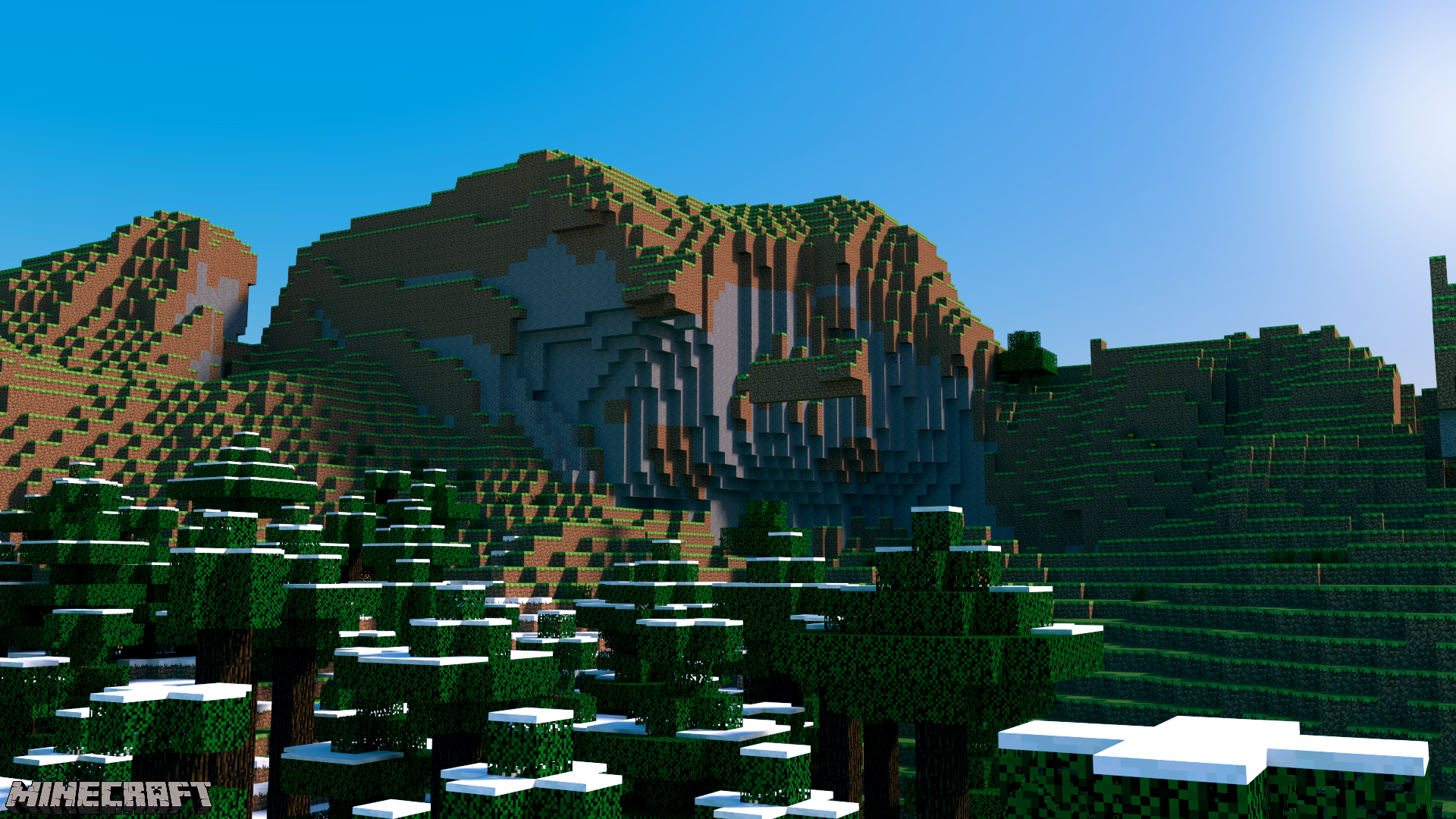 Minecraft Mountains Desktop Wallpaper D5hjxsm Art
