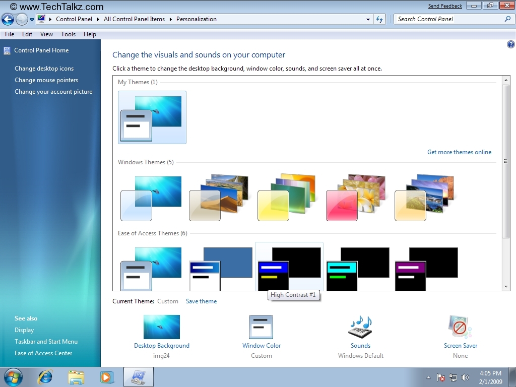 Under Windows Themes To Change The Desktop Background Window