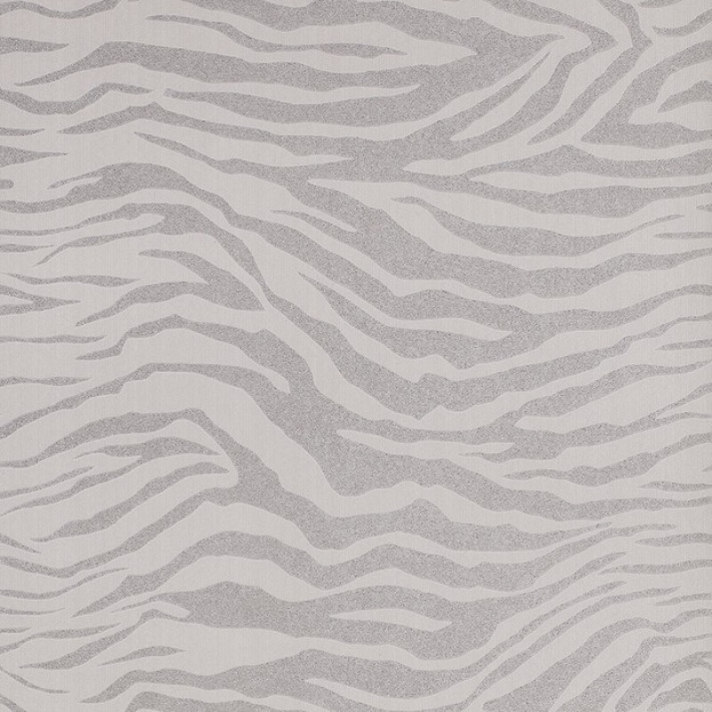 Home Zebra Silver Glitter Wallpaper By Graham And Brown