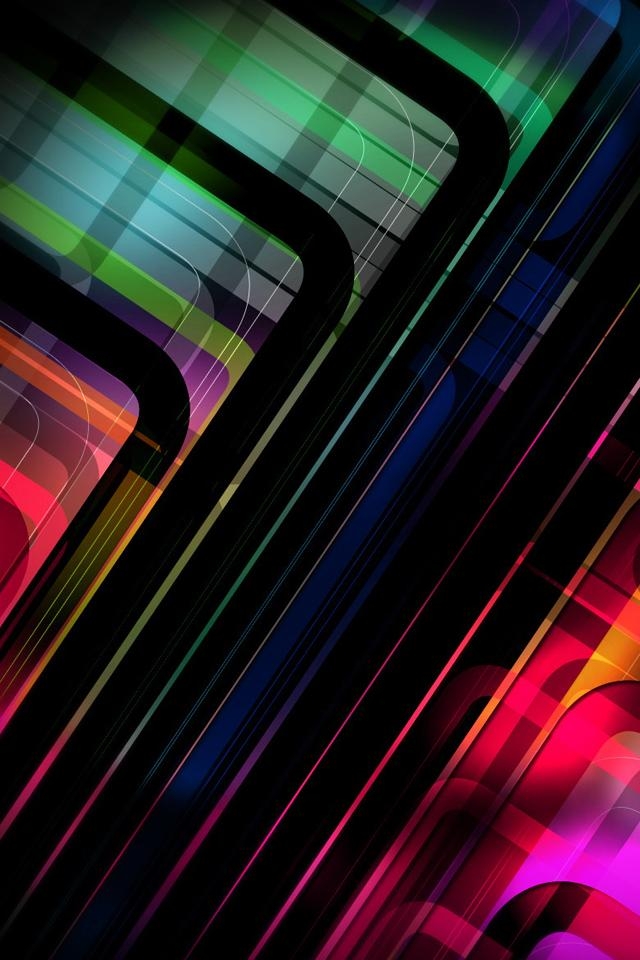 iPhone 4s Curved Color Wallpaper For