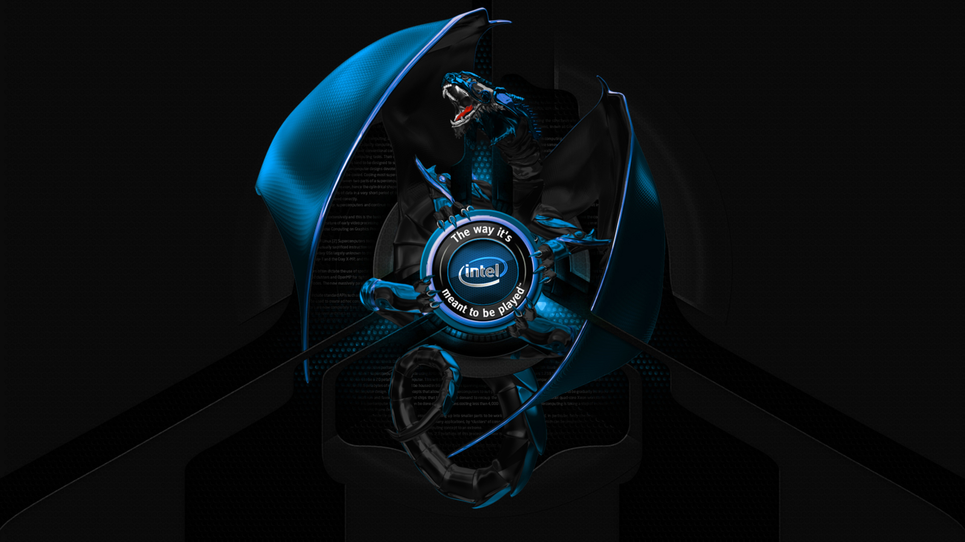 Intel 3d Dragon Wallpaper HD