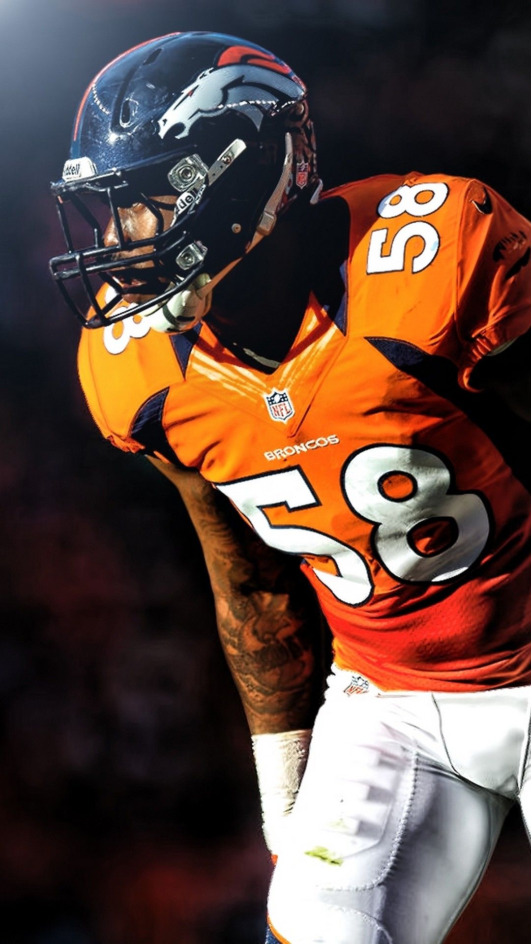 iPhone Wallpaper HD Von Miller Denver Broncos   2022 NFL Football