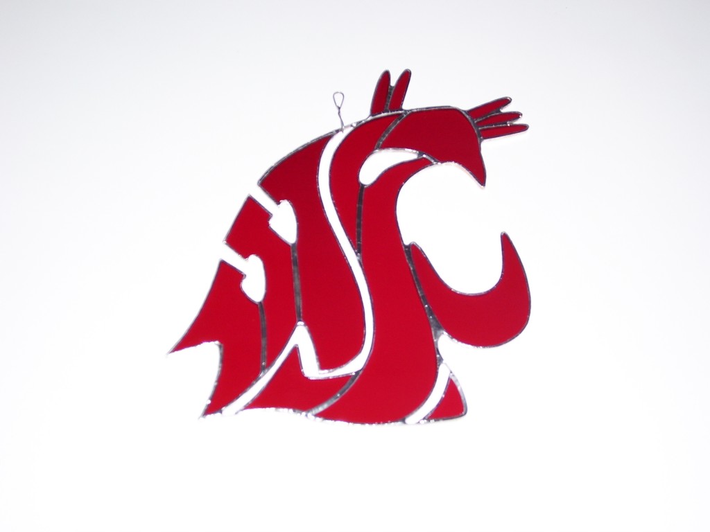  glass hanger for the Washington State University Cougars Go Cougs