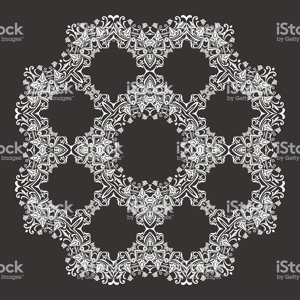 Free download Damask Wallpaper Circle Lace Ornament Round Ornamental Geometric [1024x1024] for