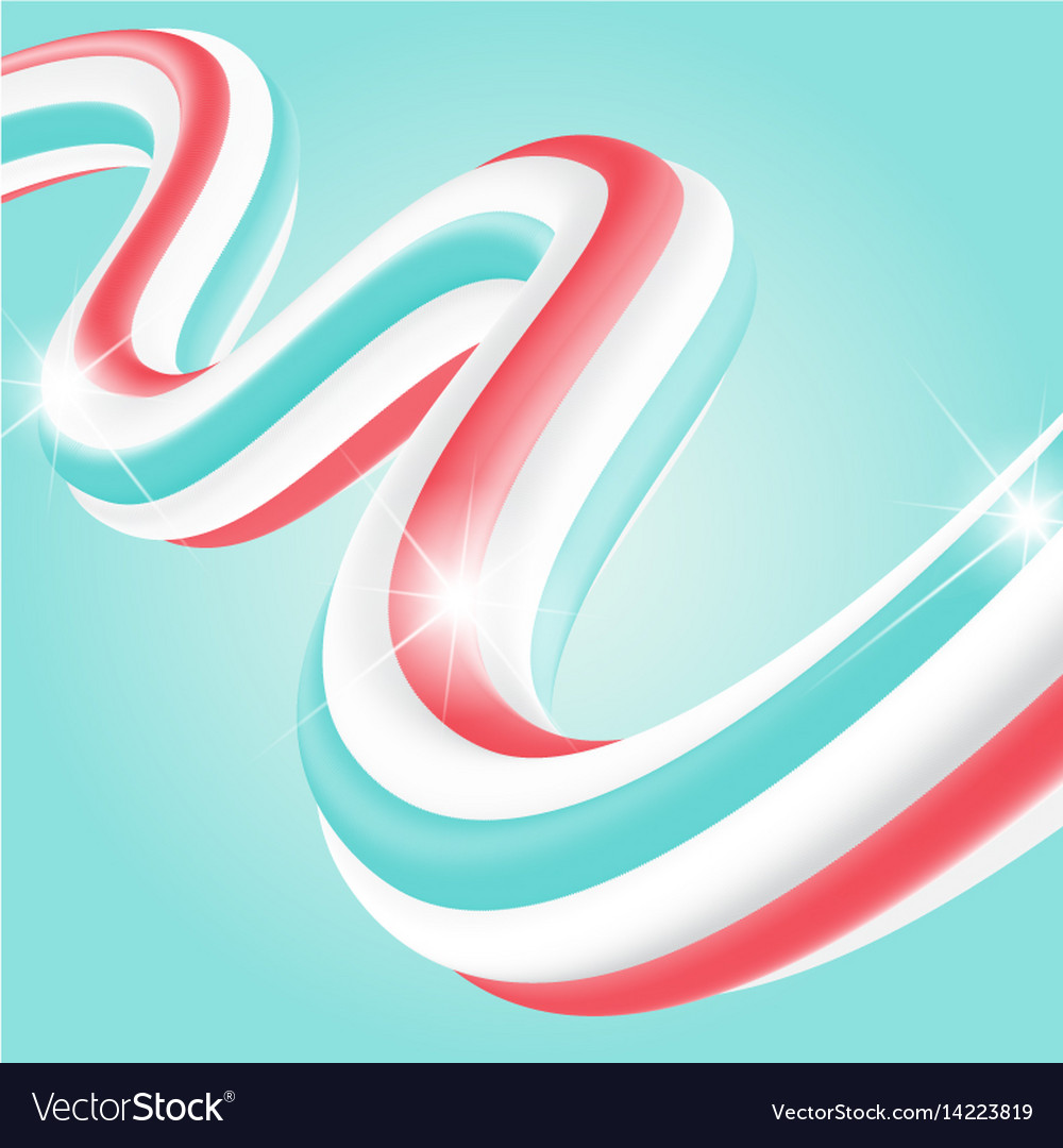 Multicolored Squeezed Toothpaste Background Vector Image