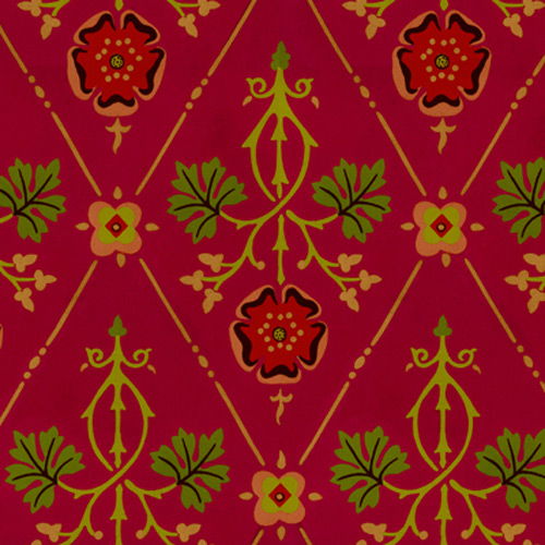 S Red And Gold Floral Harlequin Design Wallcovering Vin
