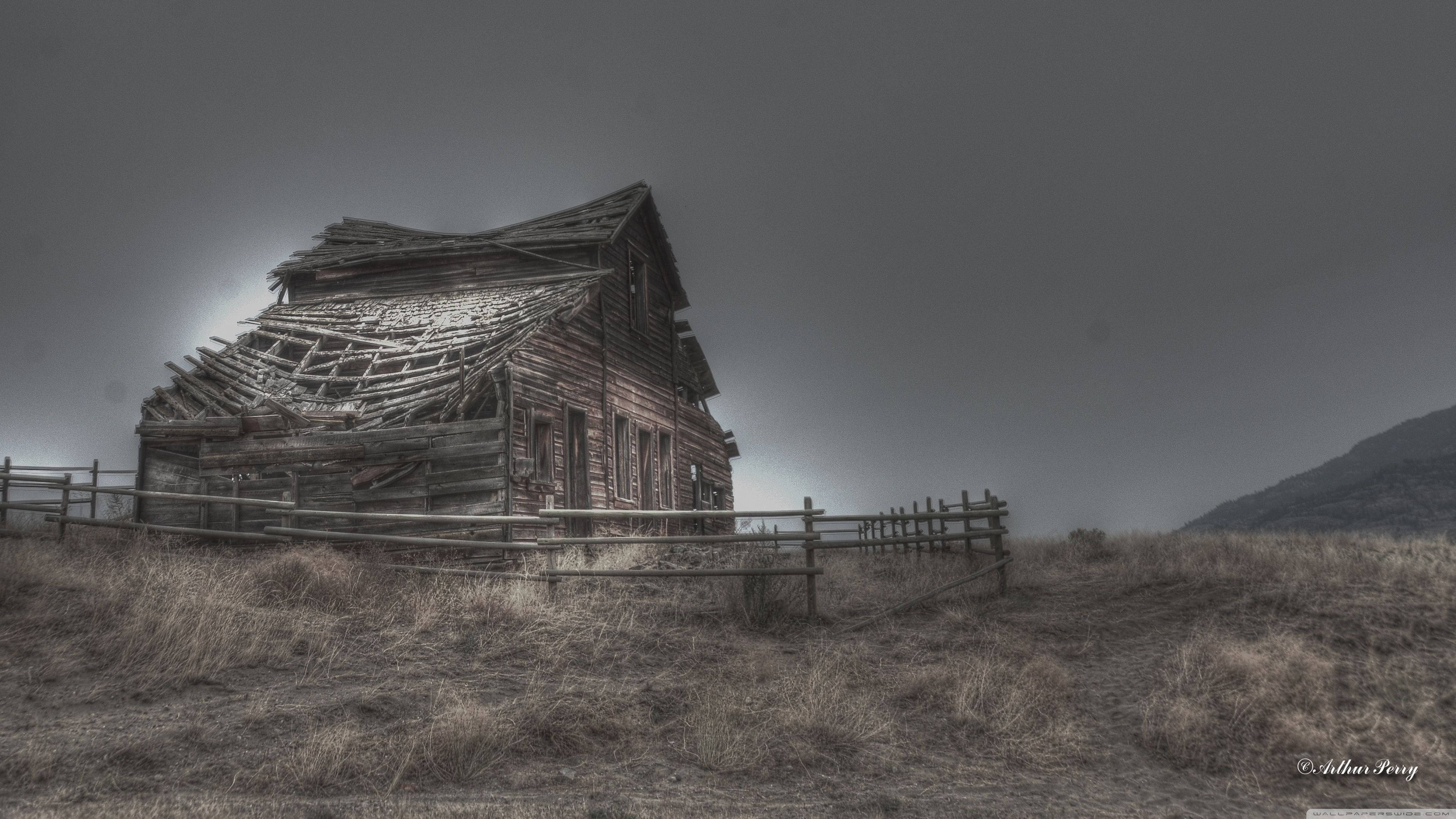 En Days Gone Wood House Wallpaper