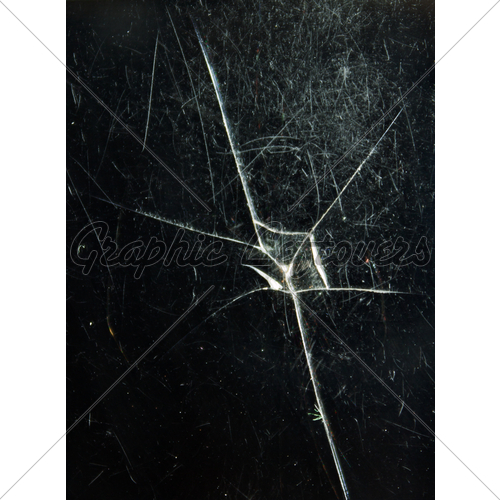 Cracked Glass Of Cell Phone Display Screen Ver