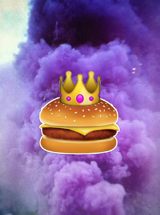 Background Emoji Food Hamburger Queen Space Image By