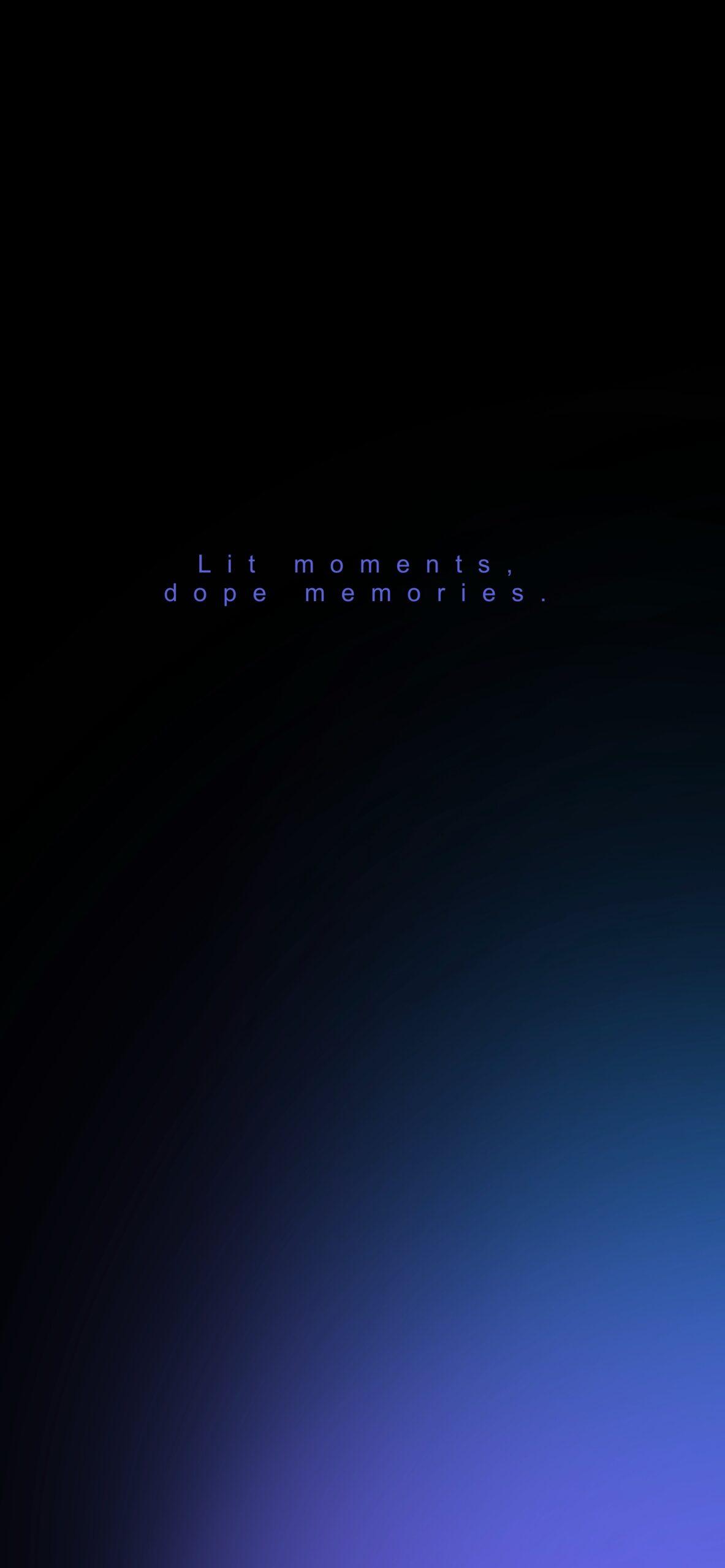 Lit Moments Dope Memories Blue Black Wallpaper For Ios