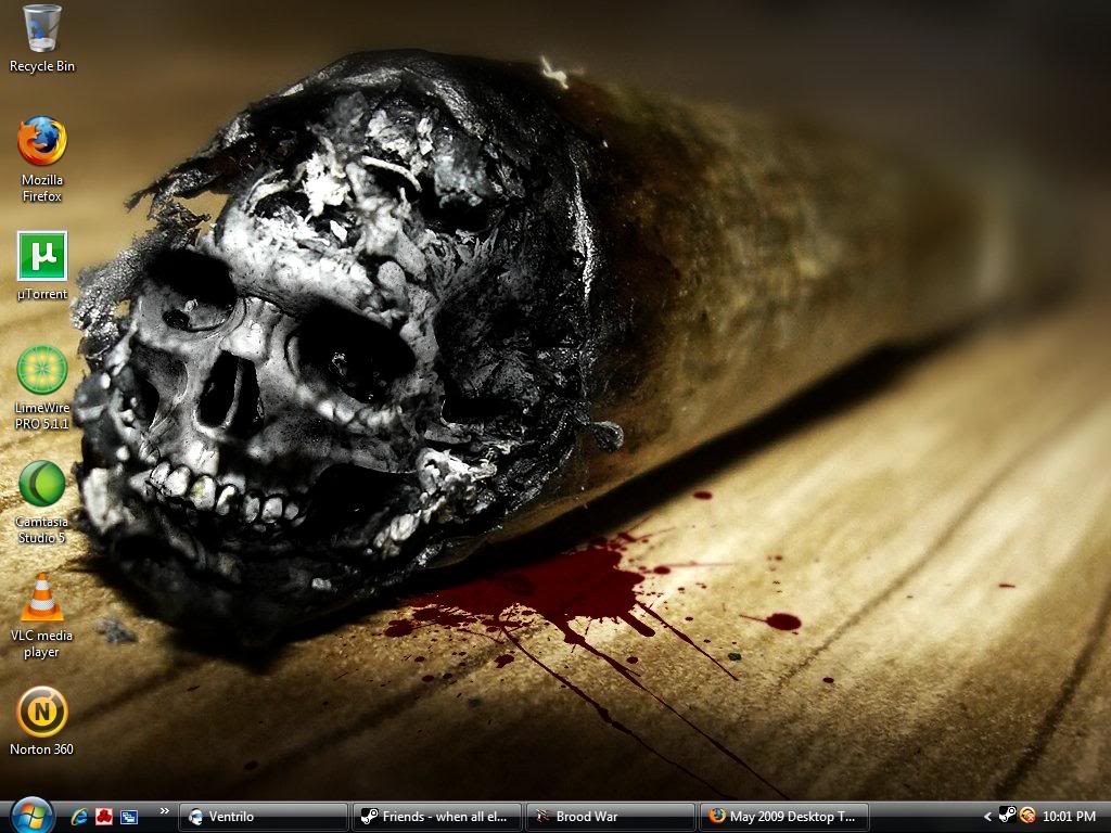 Weed Joint Wallpaper Skull