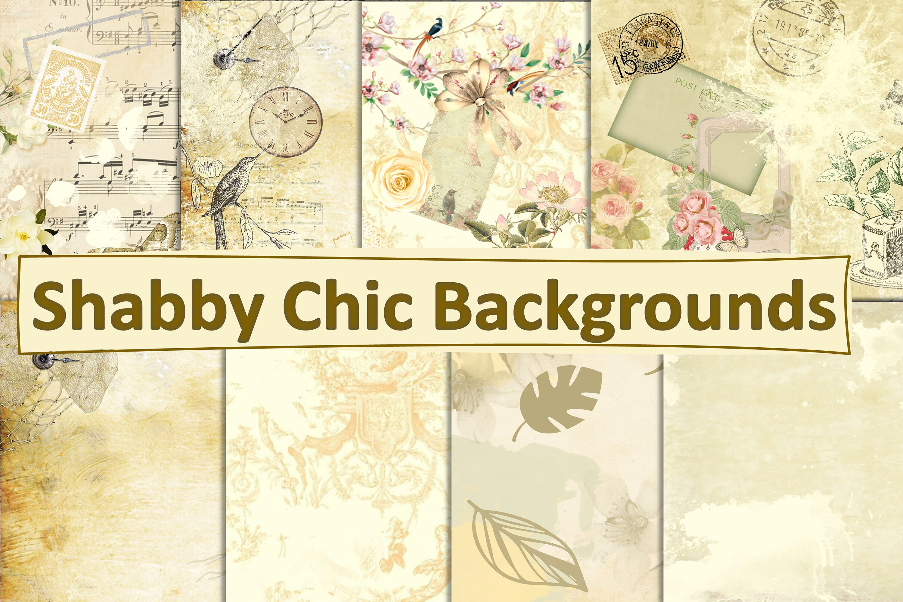 Shabby Chic Cream Background Journal S By The Paper Princess