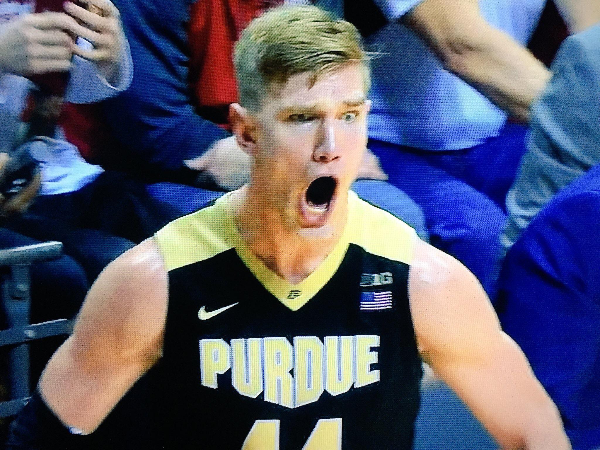 Issac Haas Reaction To The Carsen Edwards Dunk In Purdue Vs