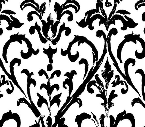 Shop Low Prices On Modern Black And White Damask Wallpaper