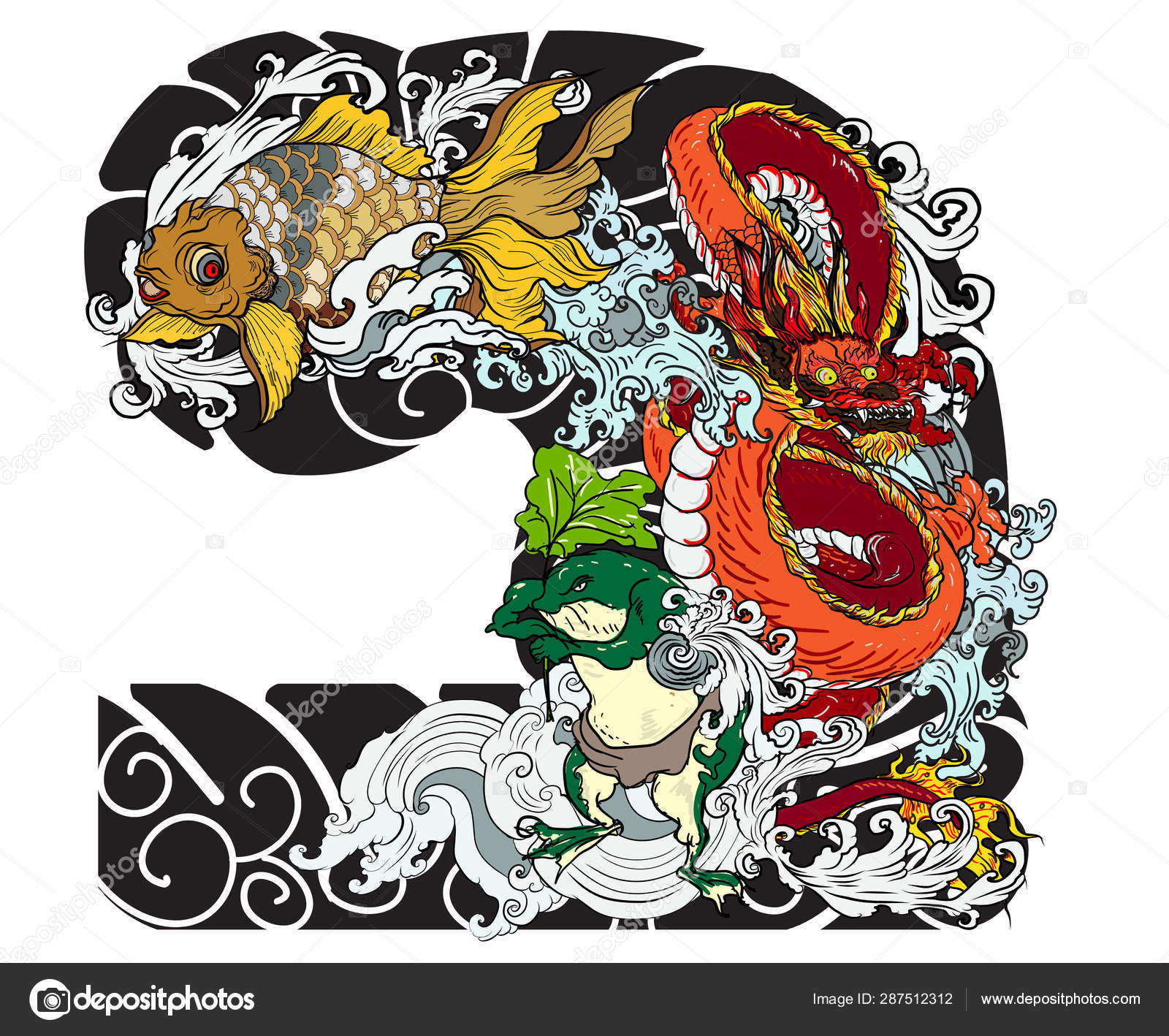 Dragon Japanese Tattoo Design Wallpaper