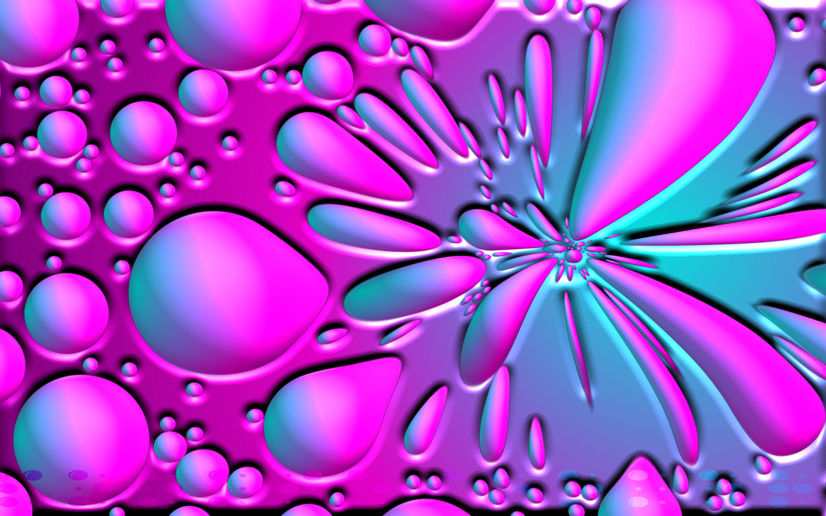 Pink And Blue Bubble Wallpaper By Sookiesooker