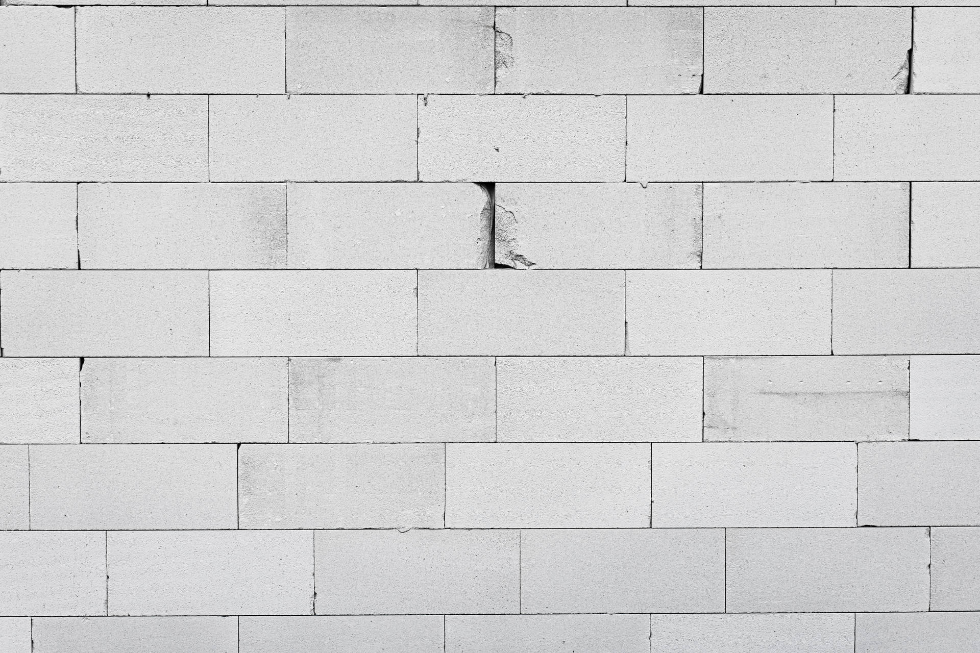 White Texture Uneven Brick Wall Wallpaper