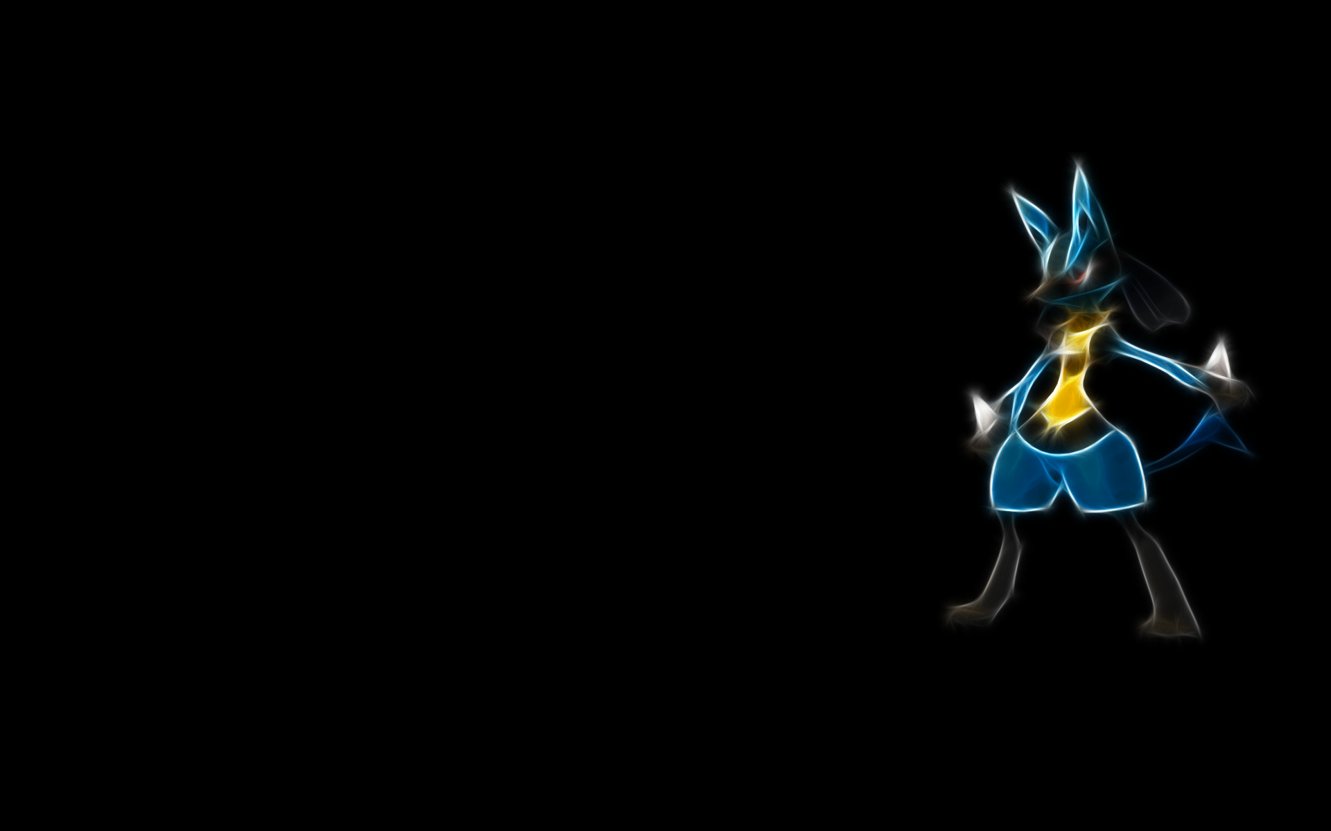 Fractalius, Pokémon, black background, anime