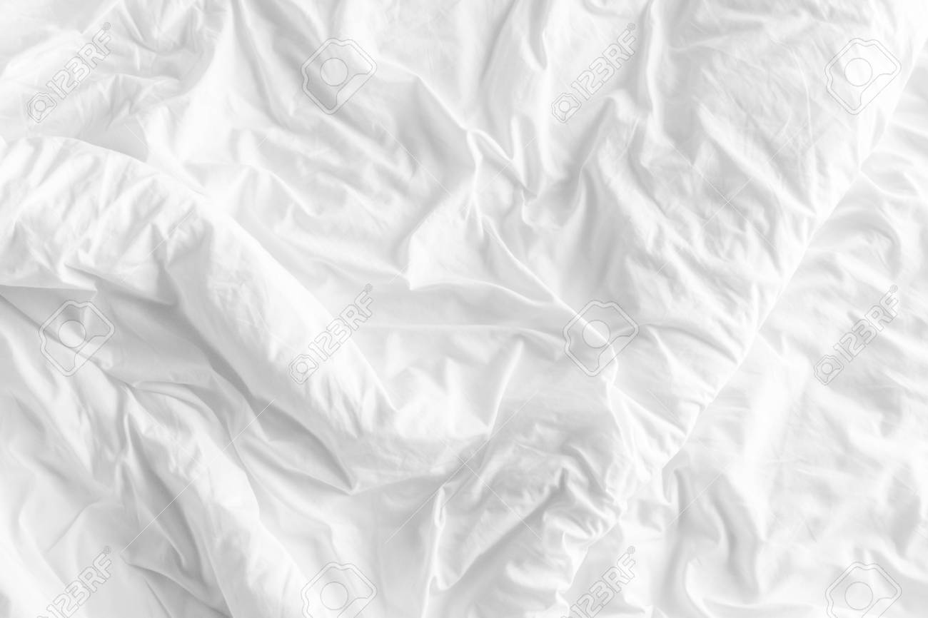 Messy White Bed Sheets Background Stock Photo Picture And Royalty