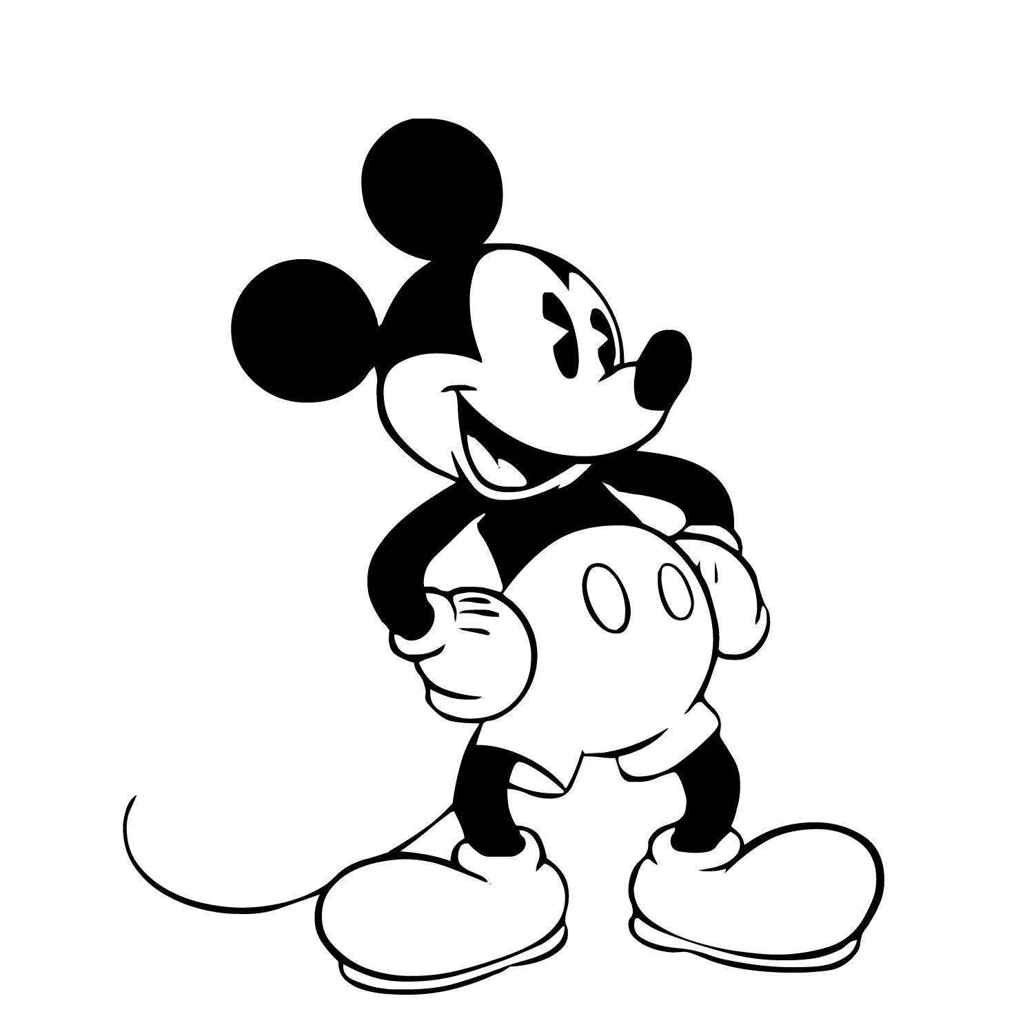 Mickey Mouse Black And White Wallpaper
