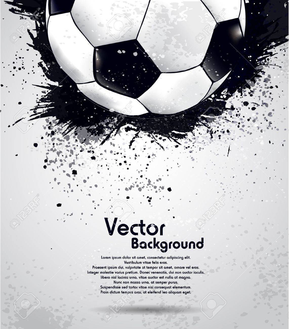 Grunge Soccer Ball Background Royalty Cliparts Vectors And