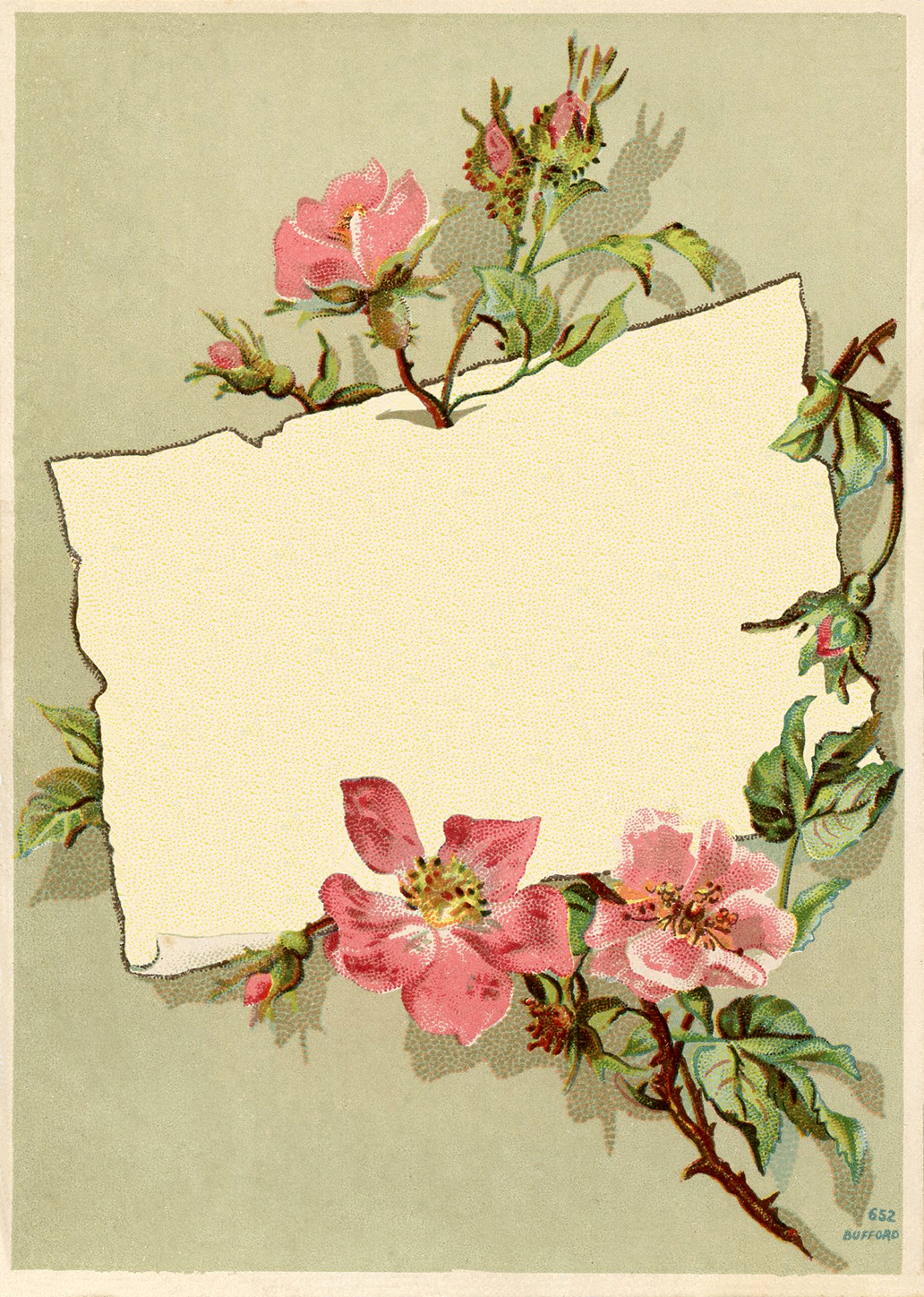 Vintage Rose Frame Image The Graphics Fairy