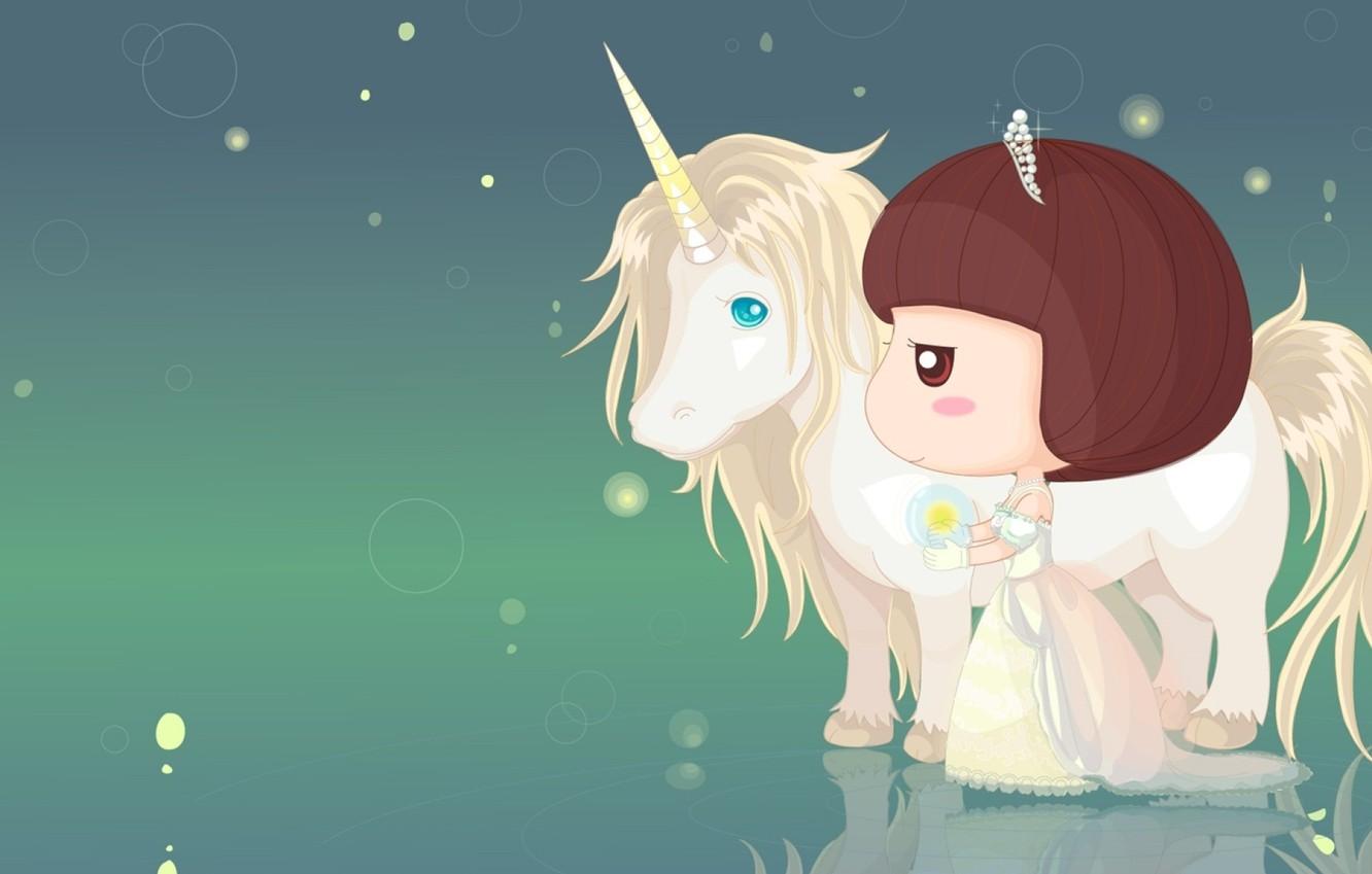 Wallpaper Girl Fantasy Art Unicorn Princess Image For Desktop