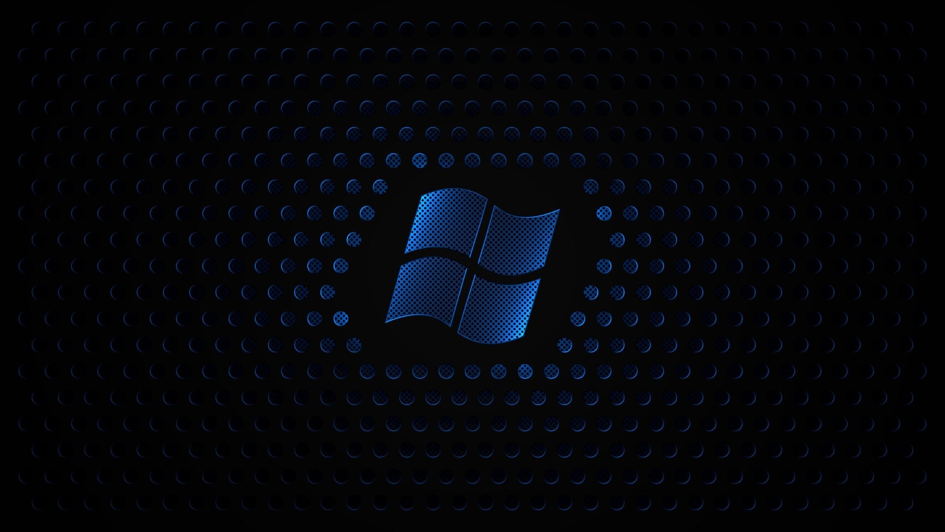  Blue Windows Sign With Black Background Wallpaper Full HD Wallpapers
