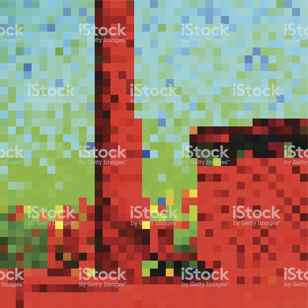 Abstract Color Mosaic Check Industry Chimney Pattern Background