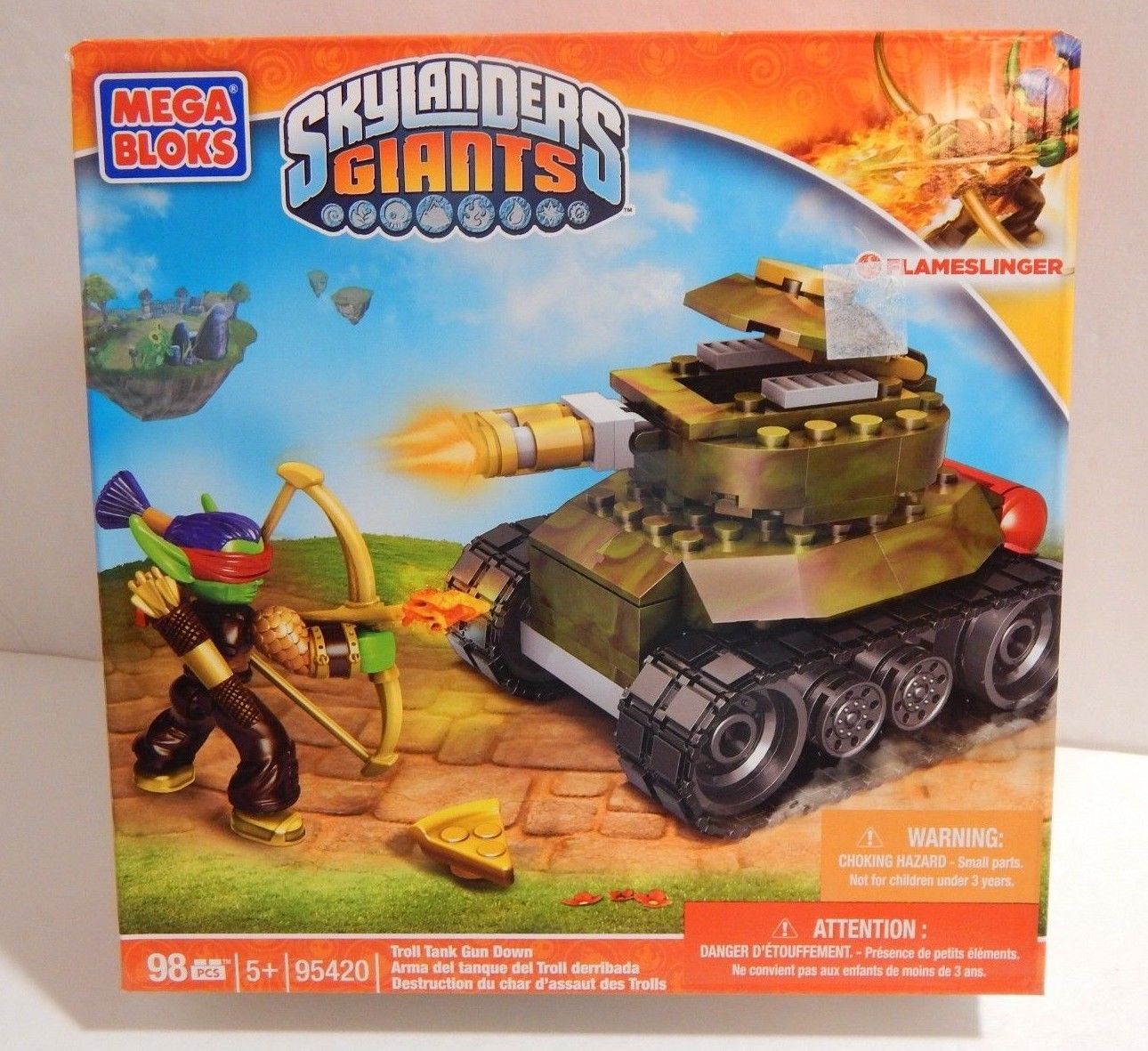 Mega Bloks Skylanders Giants Set Troll Tank Gun Down