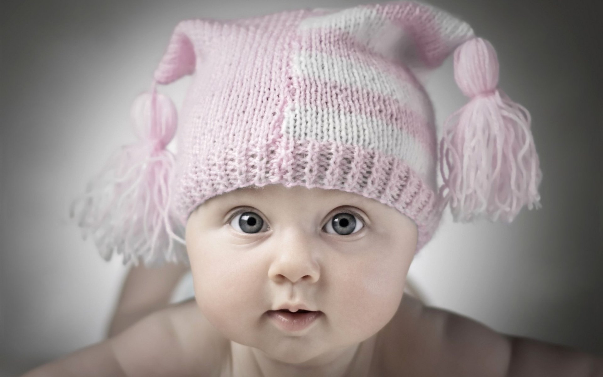 Adorable Baby In Pink Wallpaper