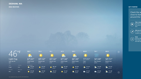 Windows Rt App Updates Bing Weather Content From