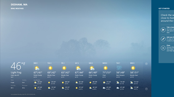 windows 10 weather app not working