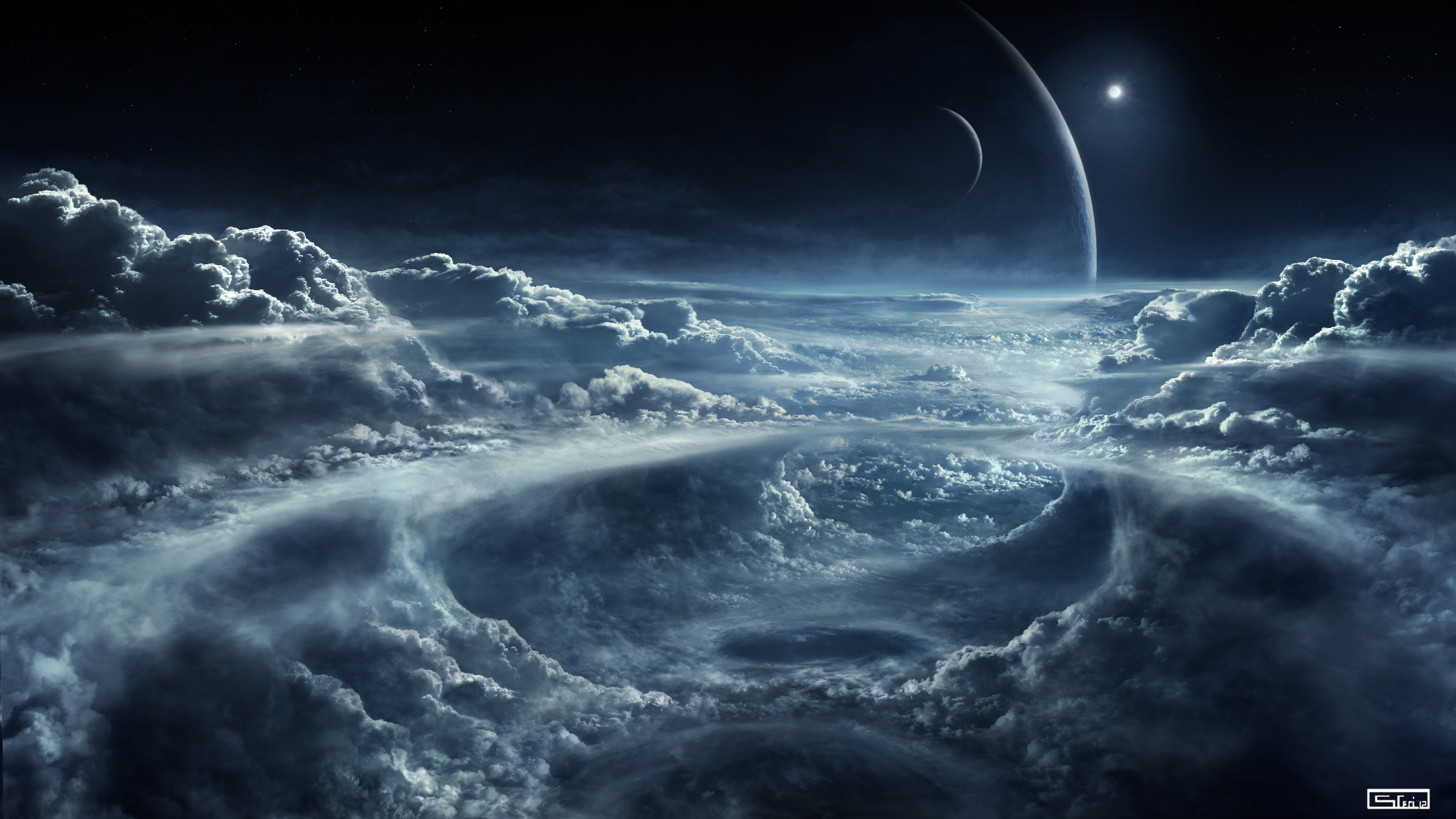 4k Space And Clouds Wallpaper Ultra Hd