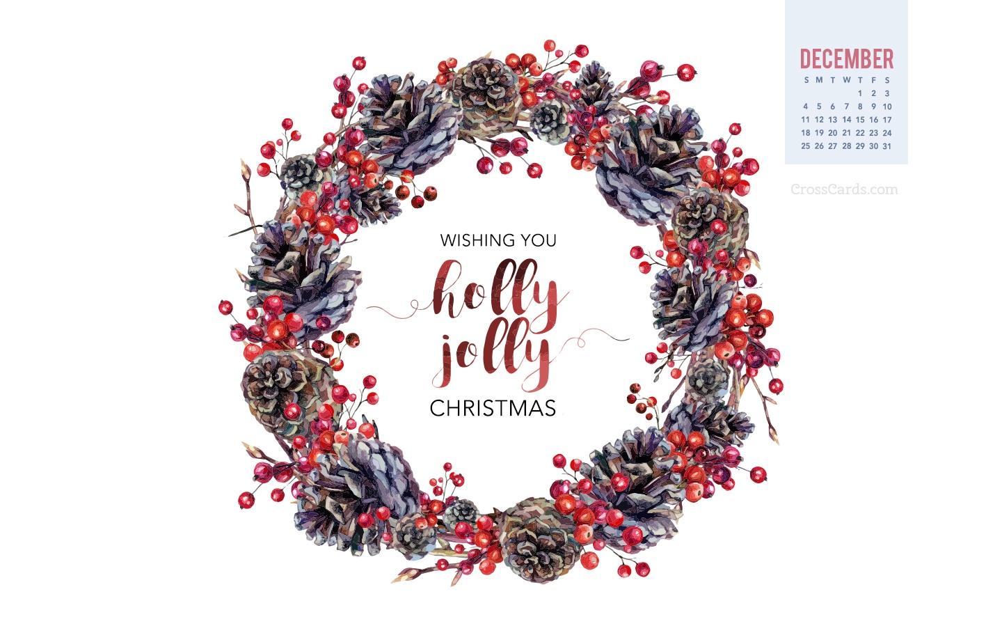 December Wishing You A Holly Jolly Christmas Desktop