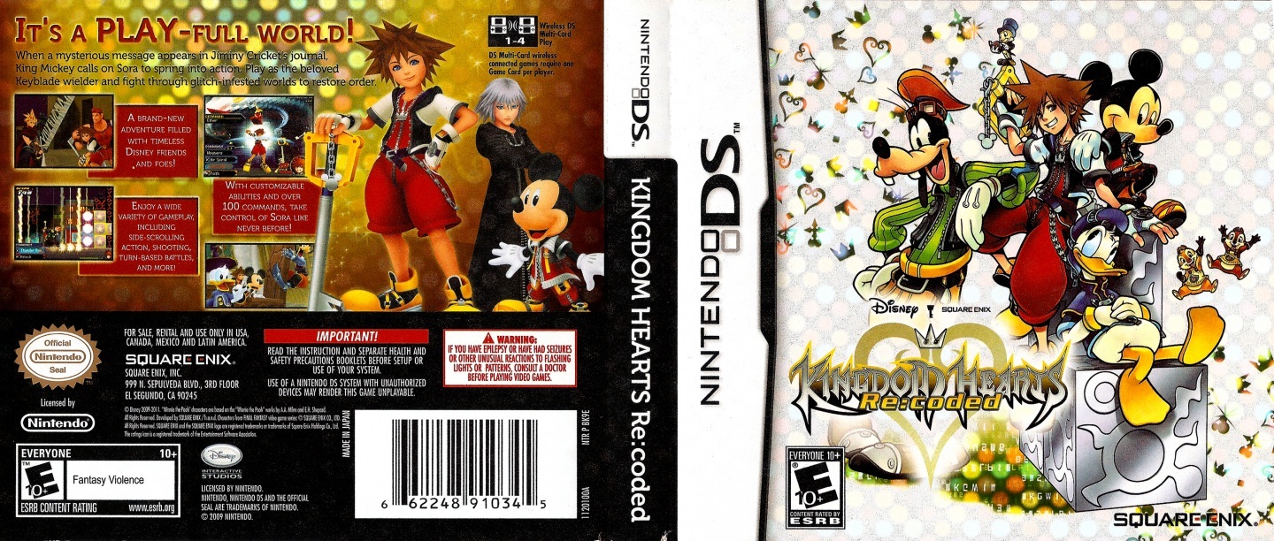 Kingdom Hearts Re Coded Ntsc Cover Sleeve