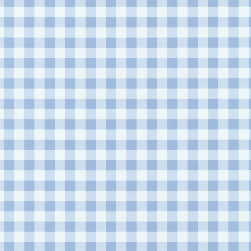 Home Playground Sky Blue White Gingham Check Wallpaper By P S