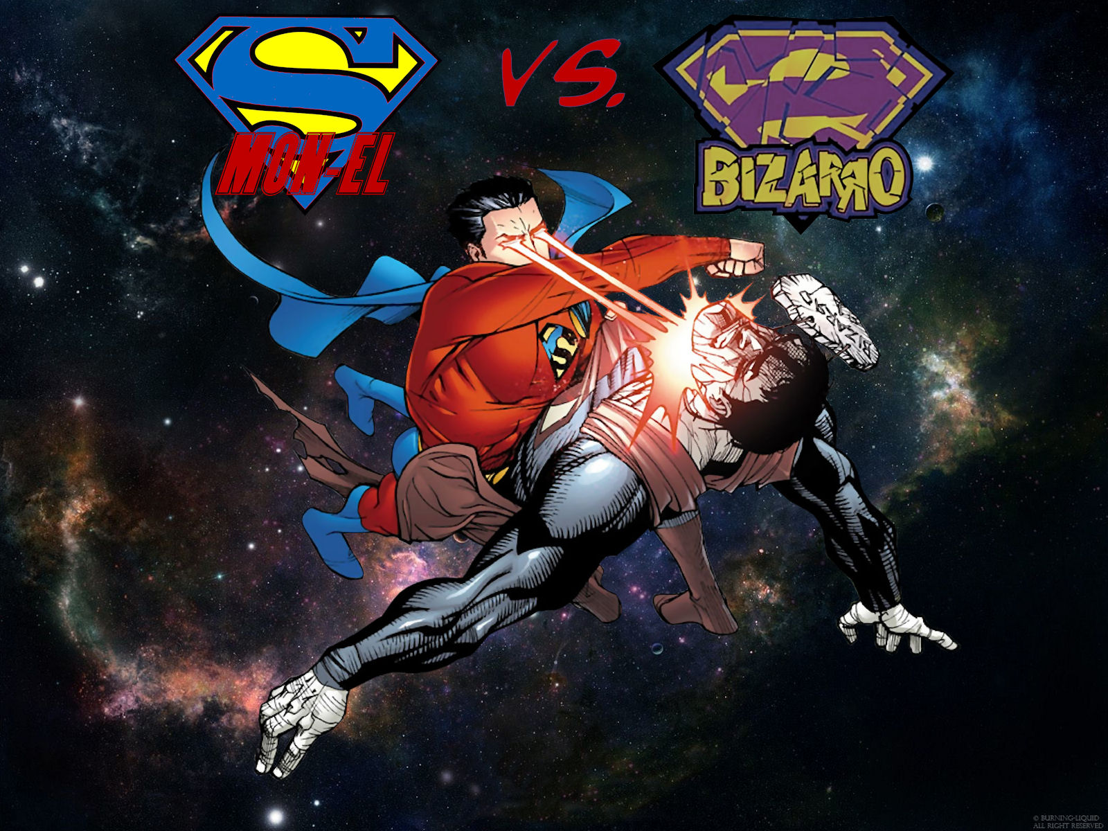 Mon El Vs Bizarro by Superman8193 1600x1200