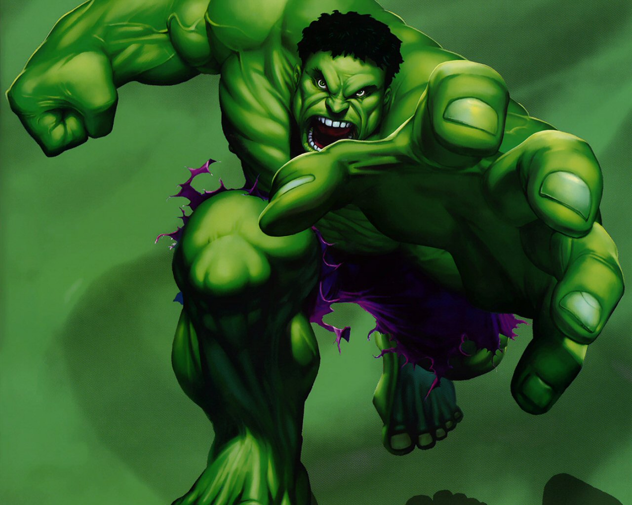Wallpaper Groene Hulk Strip Figuur Van De