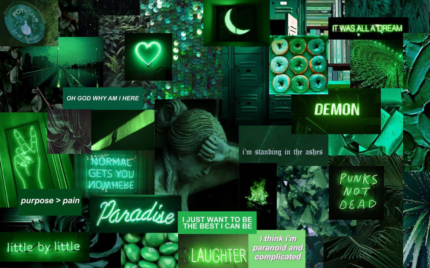 A Vibrant And Fresh Neon Green Wallpaper To Light Up Your
